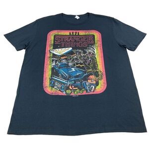 Stranger Things Shirt Adult Size Extra Large‎ XL Black Short Graphic T-Shirt